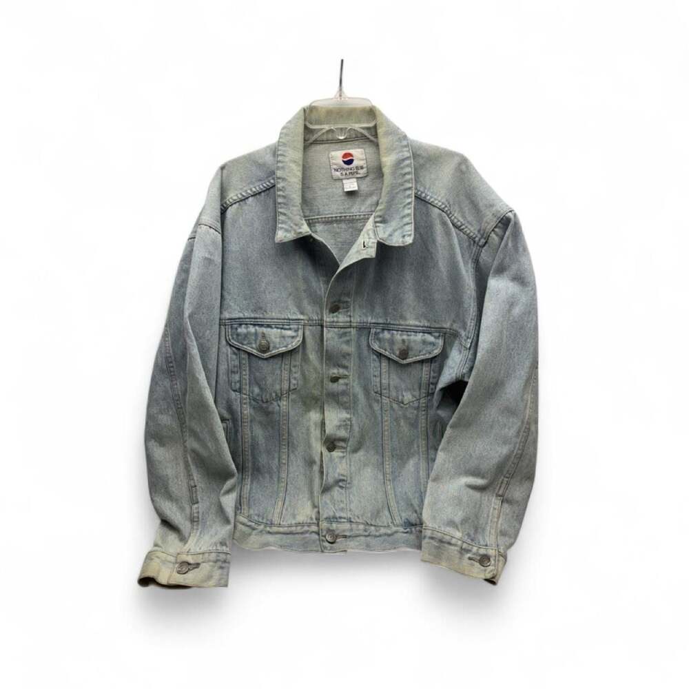 Vintage 90s Pepsi Nothing Else Is A Pepsi Denim Trucker Jacket